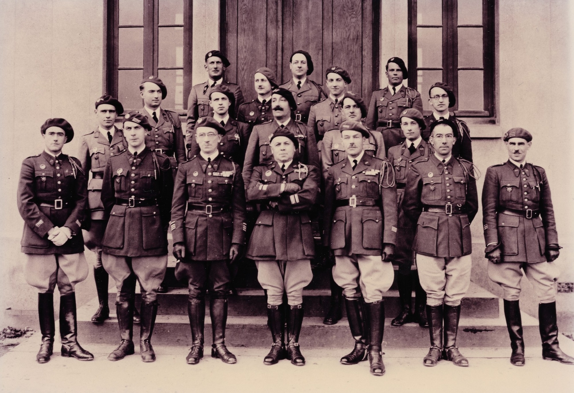 Officiers du 1er bataillon au camp de Téting