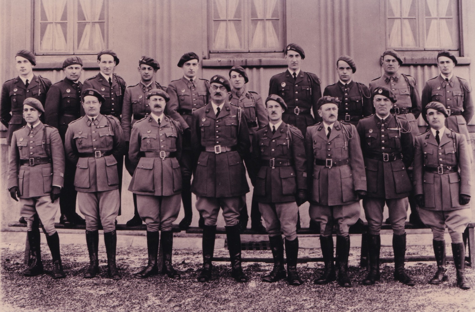 Officiers du 2ème bataillon au camp de Zimming