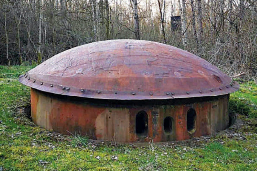 Tourelle de 75 mm mod&egrave;le 1932 au bloc 7 du Schiesseck